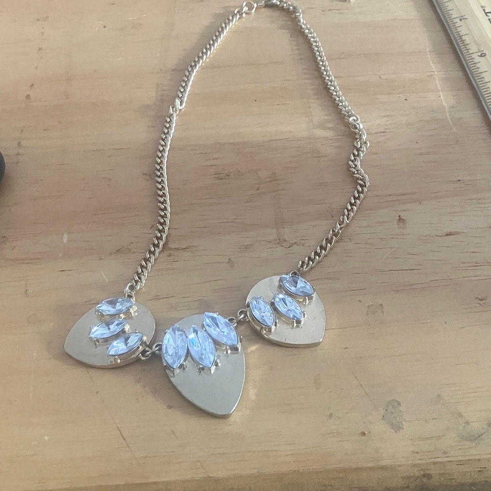 Elegant gold Necklace with stone Accents